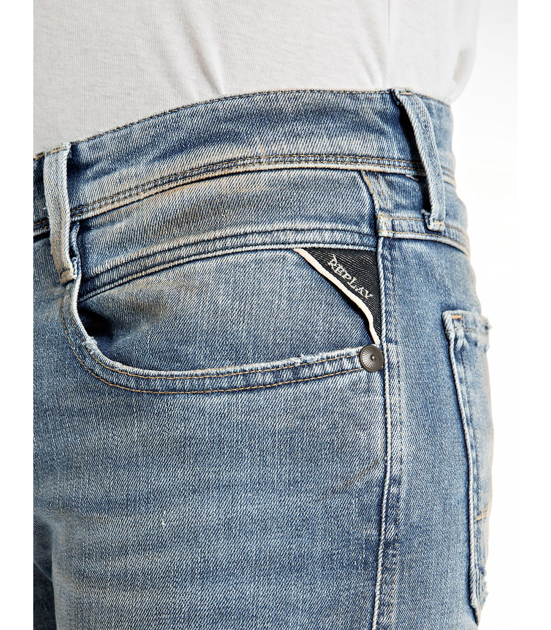 スリム ANBASS MAESTRO ストレッチデニム 詳細画像 ブルー 6